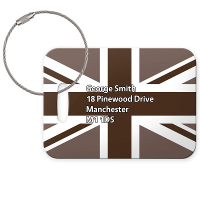 (10cm x 7cm) Brown with Metal Loop (Personalised with Text)