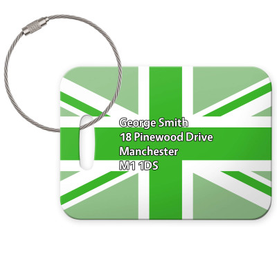 (10cm x 7cm) Green with Metal Loop (Personalised with Text)