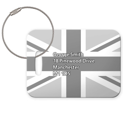 (10cm x 7cm) Grey with Metal Loop (Personalised with Text)