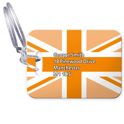 (10cm x 7cm) Orange with Clear Loop (Personalised with Text)