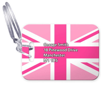 (10cm x 7cm) Pink with Clear Loop (Personalised with Text)