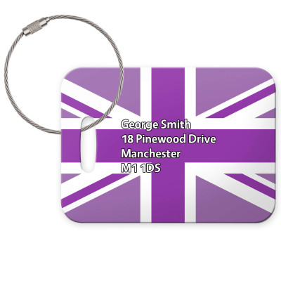 (10cm x 7cm) Purple with Metal Loop (Personalised with Text)