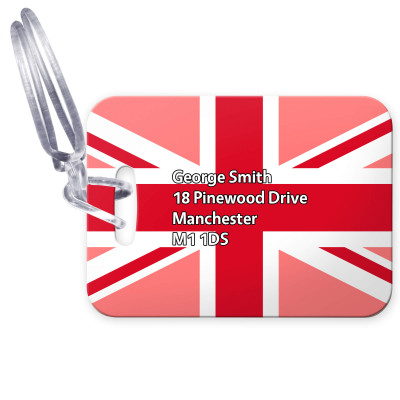 (10cm x 7cm) Red with Clear Loop (Personalised with Text)