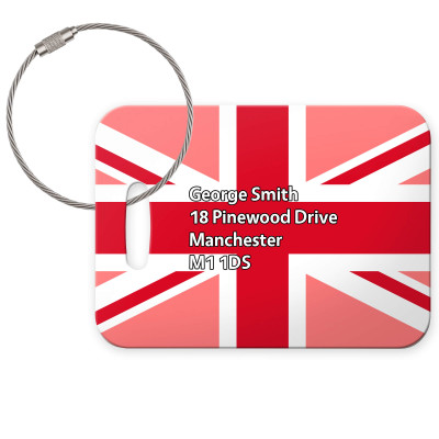 (10cm x 7cm) Red with Metal Loop (Personalised with Text)