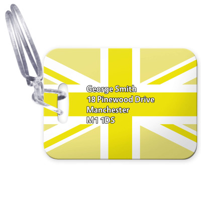 (10cm x 7cm) Yellow with Clear Loop (Personalised with Text)