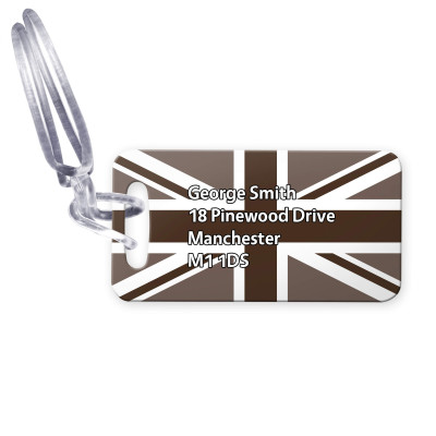 (9cm x 4.5cm) Brown with Clear Loop (Personalised with Text)