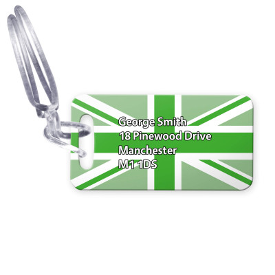 (9cm x 4.5cm) Green with Clear Loop (Personalised with Text)