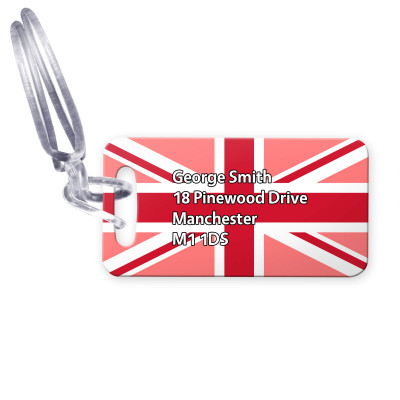 (9cm x 4.5cm) Red with Clear Loop (Personalised with Text)