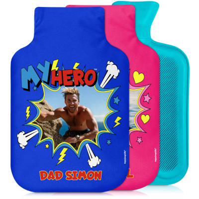 My Hero Personalised Hot Water Bottle from HappySnapGifts