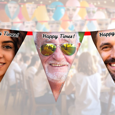 Fabric Face Bunting Full Colour Print from HappySnapGifts®