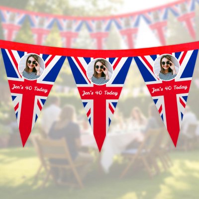 Personalised Photo Union Jack Bunting from HappySnapGifts®