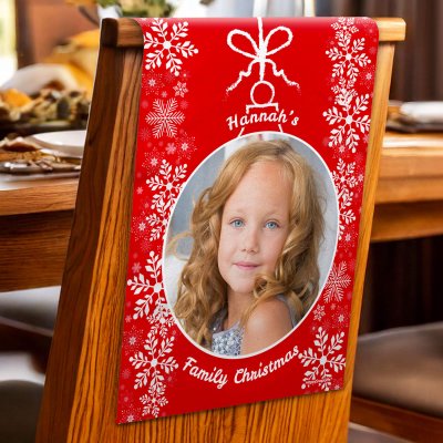 Personalised Christmas Chair Decoration Cover from HappySnapGifts®
