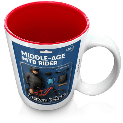 (XL 15oz Red) with 2 Photos Printed Front & Back (Personalised with Text)