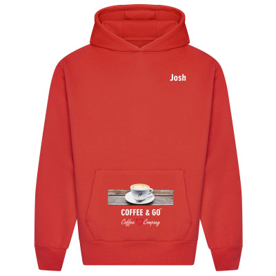 (Small) (Red) Polycotton Fabric 440gsm (Signature Hoodie)