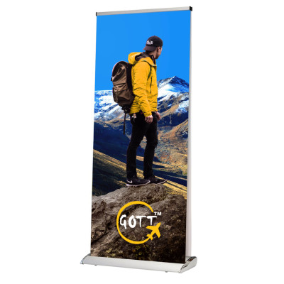 Premium Banner (2000mm x 800mm) + Fixed Height Pole & Carry Bag