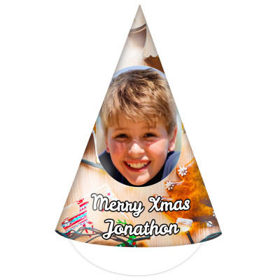 Pack of 10 - Christmas Decorations Design DIY + Elastics (10 of Same Faces) (Personalised with Text)