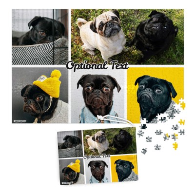 300 Pieces (Edge to Edge Photo Print) (Personalised with Text) & Matching Drawstring Gift Bag