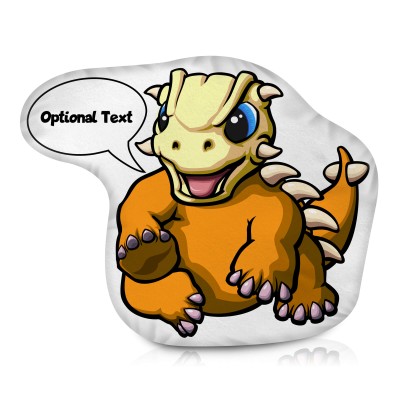 (Approx. 25cm) with Ankylosaurus Design Soft Velvet Polyester Fabric (Personalised with Text)