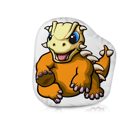 (Approx. 25cm) with Ankylosaurus Design Soft Velvet Polyester Fabric