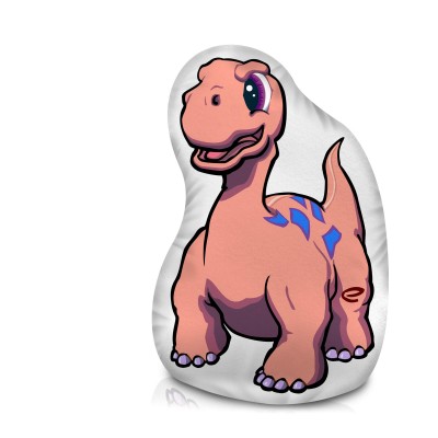 (Approx. 25cm) with Brontosaurus Design Soft Velvet Polyester Fabric