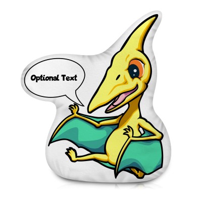 (Approx. 25cm) eith Pterodactyl Design Soft Velvet Polyester Fabric (Personalised with Text)