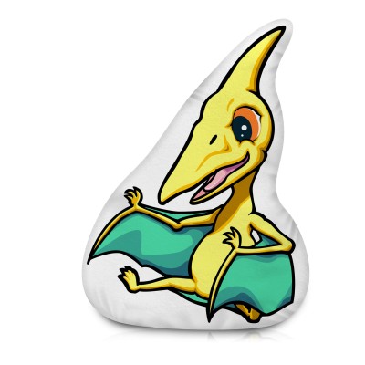 (Approx. 25cm) eith Pterodactyl Design Soft Velvet Polyester Fabric