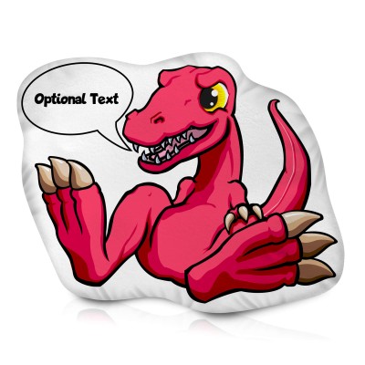 (Approx. 25cm) with Velociraptor Design Soft Velvet Polyester Fabric (Personalised with Text)