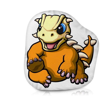 (Approx. 40cm) with Ankylosaurus Design Soft Velvet Polyester Fabric