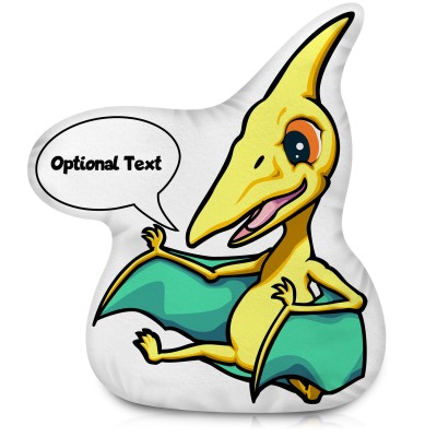 (Approx. 40cm) eith Pterodactyl Design Soft Velvet Polyester Fabric (Personalised with Text)