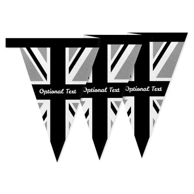 - 1 Metre with 8 Flags (20cm) Black & White Mock Suede Polyester Fabric
