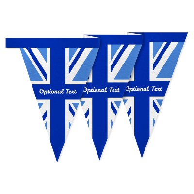 - 1 Metre with 8 Flags (20cm) Blue Mock Suede Polyester Fabric