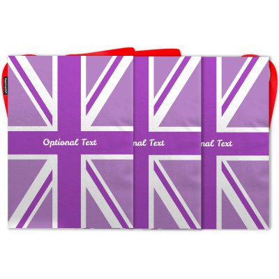 - 5 Metres with 12 Rectangle Flags (28cm) Purple Mock Suede Polyester Fabric