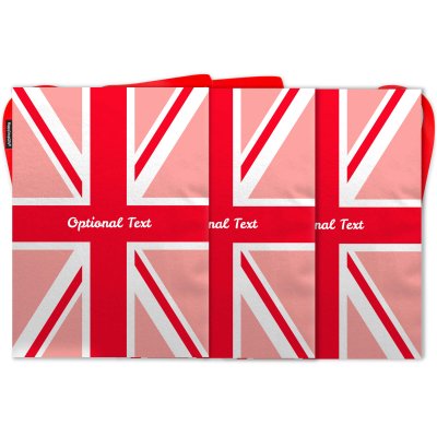 - 5 Metres with 12 Rectangle Flags (28cm) Red Mock Suede Polyester Fabric