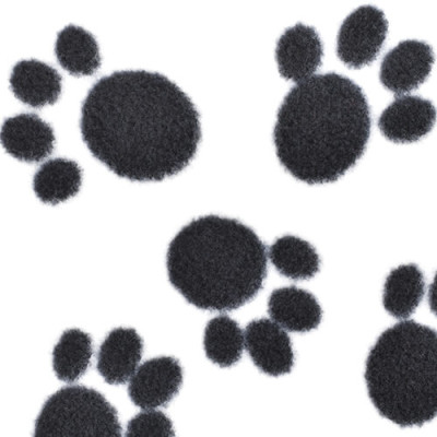 (1m Length) - Paws Fleece Fabric