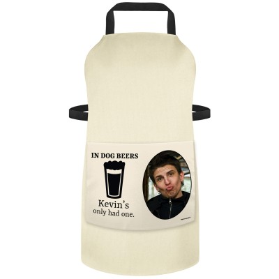 (70cm x 55cm) - Natural Organic Cotton (Personalised with Text) and Photo Printed Pocket