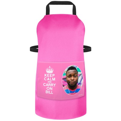 (90cm x 70cm) - Hot Pink Cotton Fabric (Personalised with Text) and Photo Printed Pocket