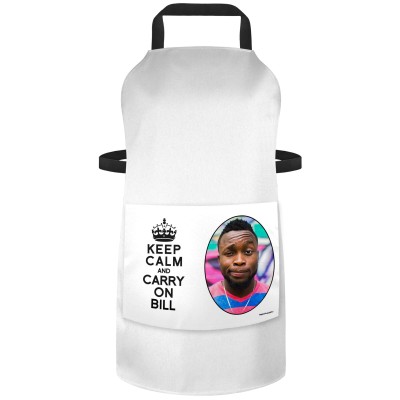 (70cm x 55cm) - White Cotton Fabric (Personalised with Text) and Photo Printed Pocket