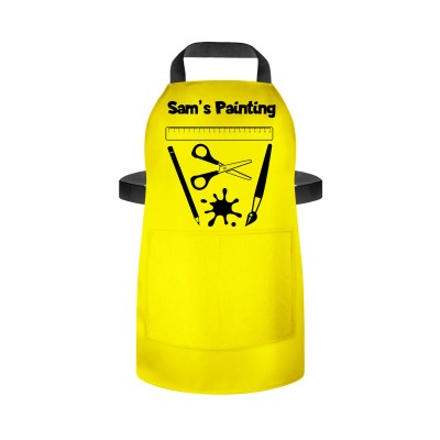 (55cm x 40cm) with Paint & Craft Icon Yellow Water Resistant Polyester Fabric (Personalised with Text) and Photo Printed Pocket