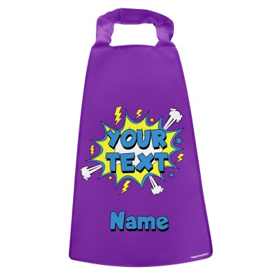 with Thunder & Wind Design Purple Water Resistant Polyester Fabric (Personalised with Text)