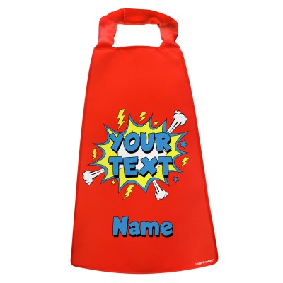 with Thunder & Wind Design Red Water Resistant Polyester Fabric (Personalised with Text)