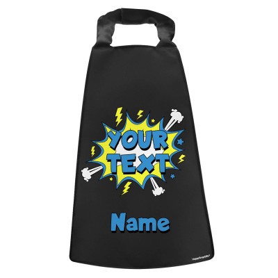 with Thunder & Wind Design Black Water Resistant Polyester Fabric (Personalised with Text)