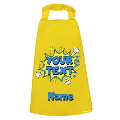 with Thunder & Wind Design Yellow Water Resistant Polyester Fabric (Personalised with Text)