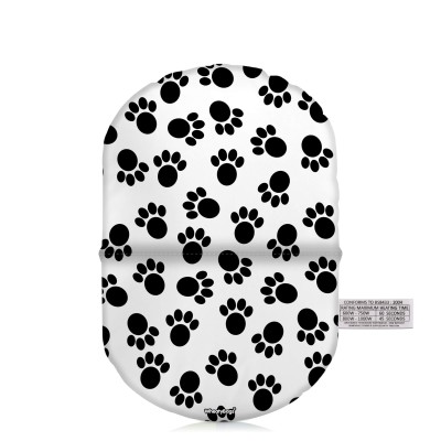 (20cm) - Paws Print Soft Velvet Polyester Fabric (Personalised with Text)