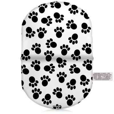 (32cm) - Paws Print Soft Velvet Polyester Fabric (Personalised with Text)