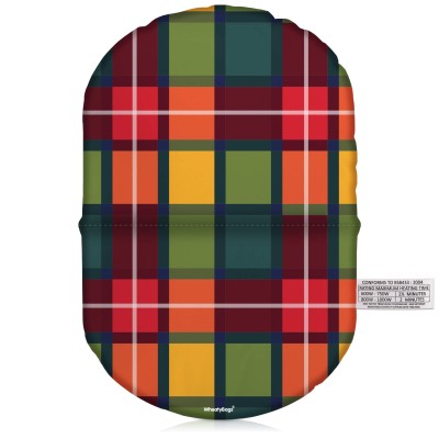 (32cm) - Tartan Check Soft Velvet Polyester Fabric (Personalised with Text)