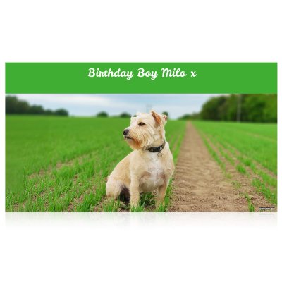 (Green) 150cm x 55cm (70gsm) (Personalised with Text)