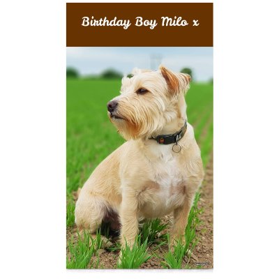 (Brown) 75cm x 200cm (Personalised with Text)