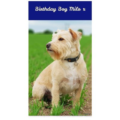 (Navy Blue) 75cm x 150cm (Personalised with Text)