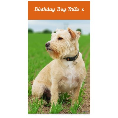 (Orange) 75cm x 200cm (Personalised with Text)