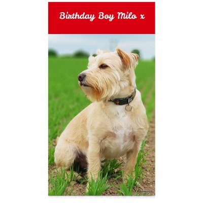 (Red) 55cm x 110cm (Personalised with Text)